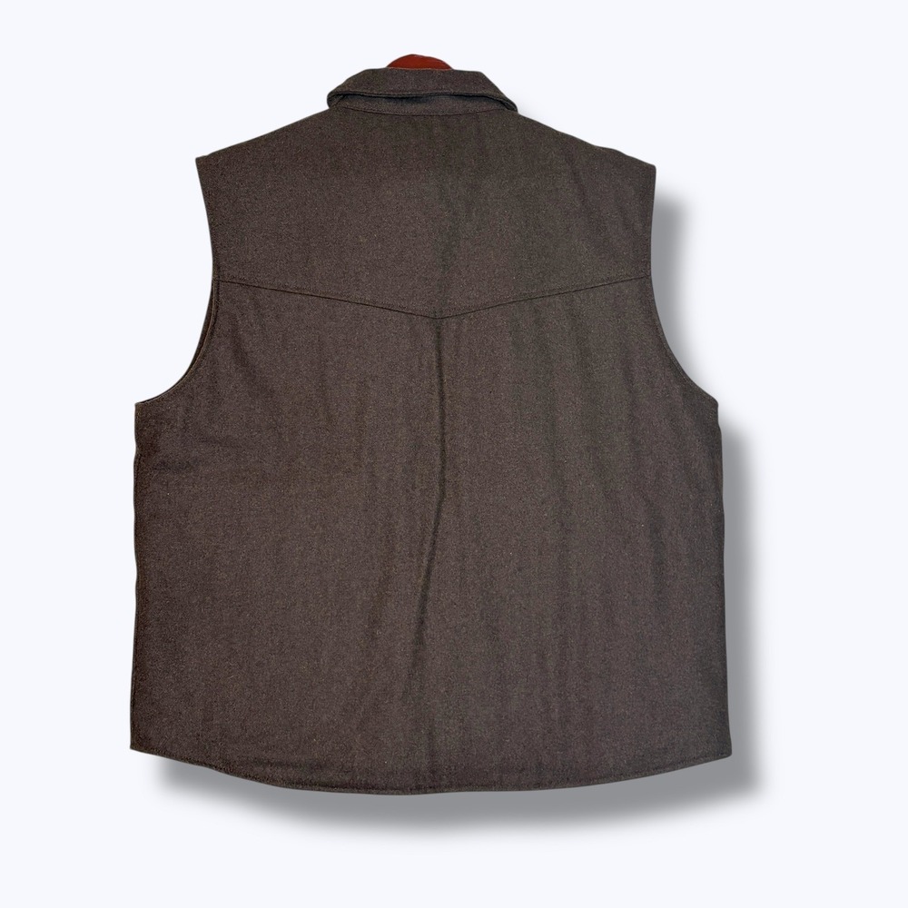 Cripple Creek Mens Vest XL Wool Blend Brown Full Button Pockets Collar XL - Picture 3 of 6